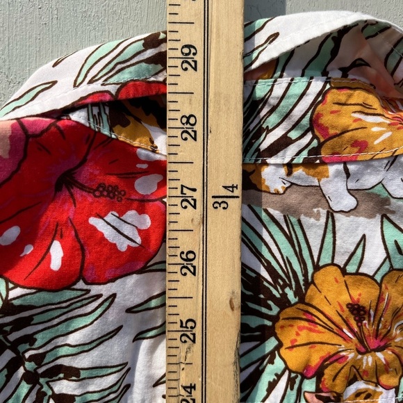 Men's Hot Topic Shirt Multicolor Corgi Hawaiian M TIKI Surf Art Deco Tropical - Picture 12 of 12